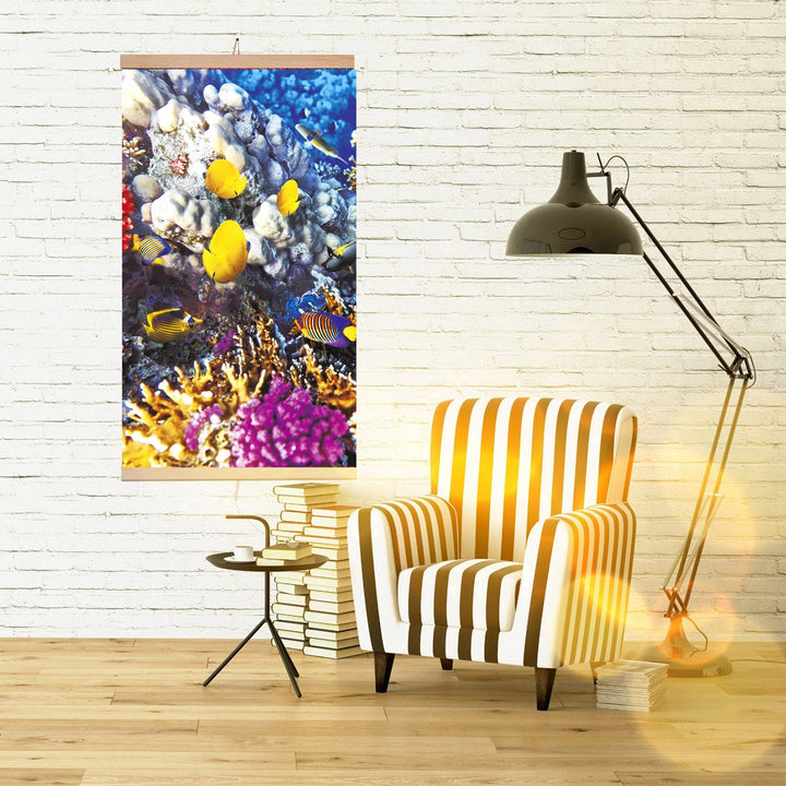 Infrarød radiator - fleksibel varmepanel 430W TRIO mønster 6 koralrev, mål 100x57cm med regulator