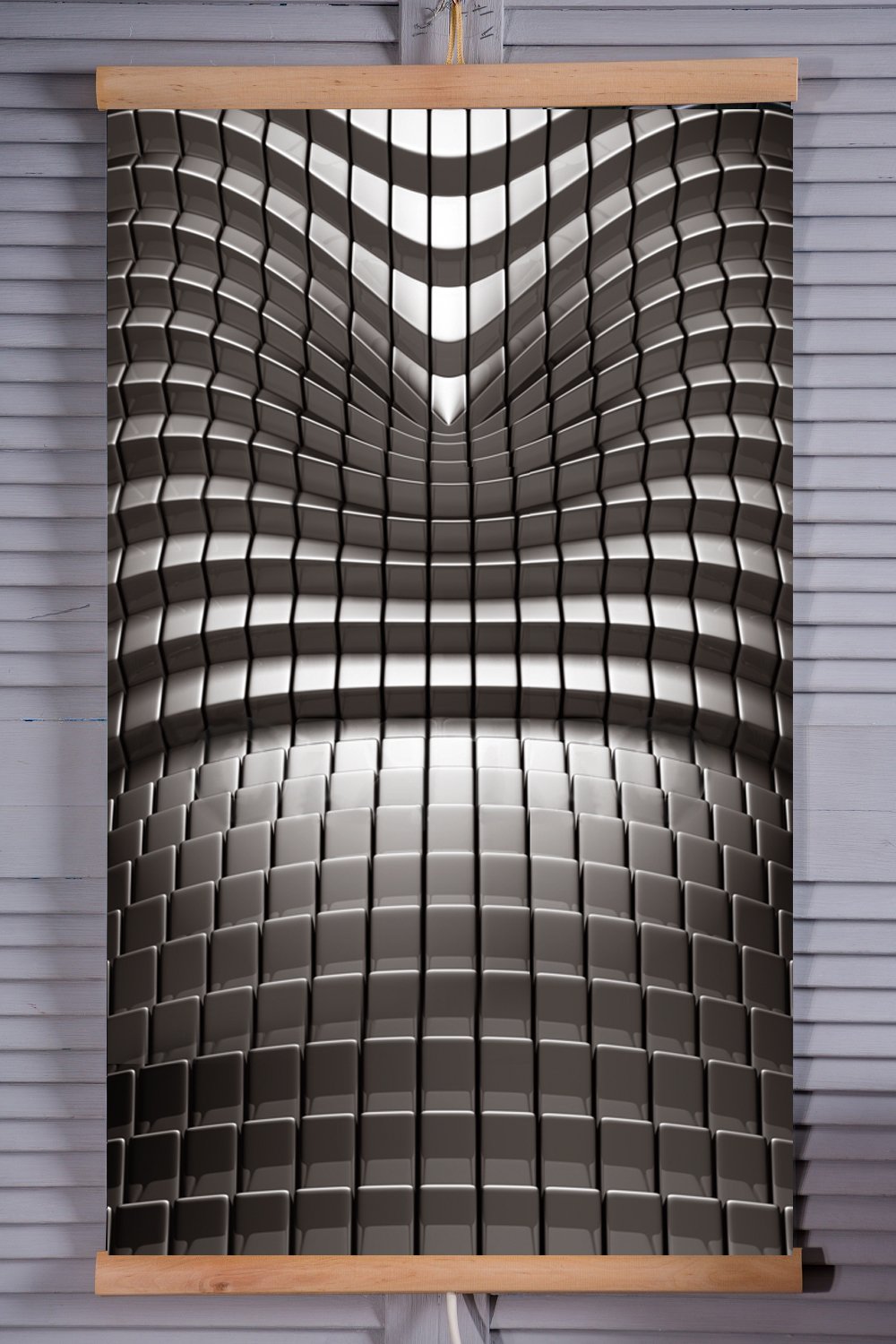 Infrarød radiator – fleksibel varmepanel 430 W TRIO mønster 7 abstraktion, mål 100 x 57 cm med regulator