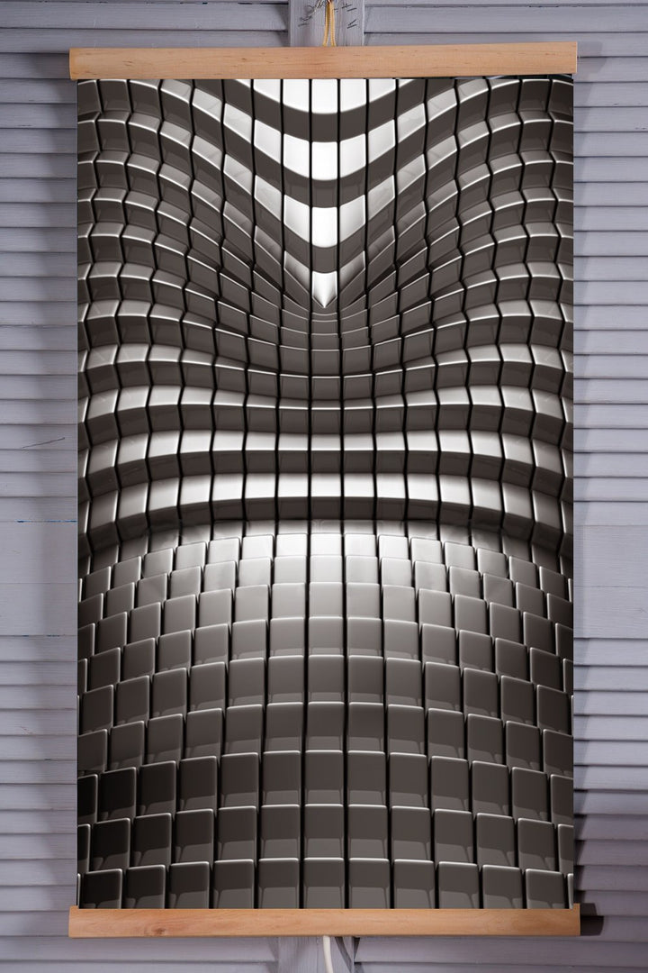 Infrarød radiator – fleksibel varmepanel 430 W TRIO mønster 7 abstraktion, mål 100 x 57 cm med regulator