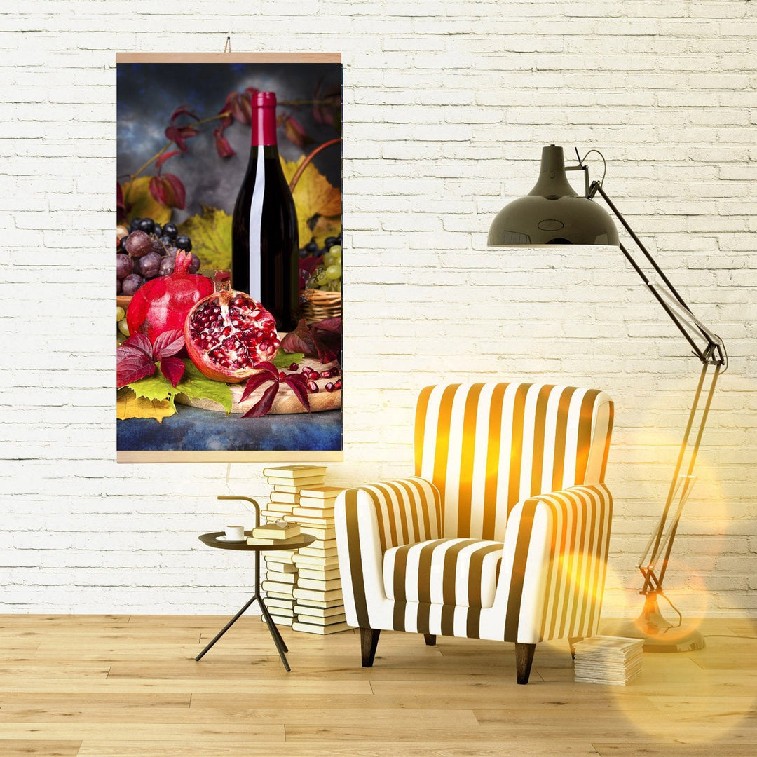 Infrarød radiator - fleksibel varmepanel 430W TRIO mønster 8 vin, mål 100x57cm med regulator