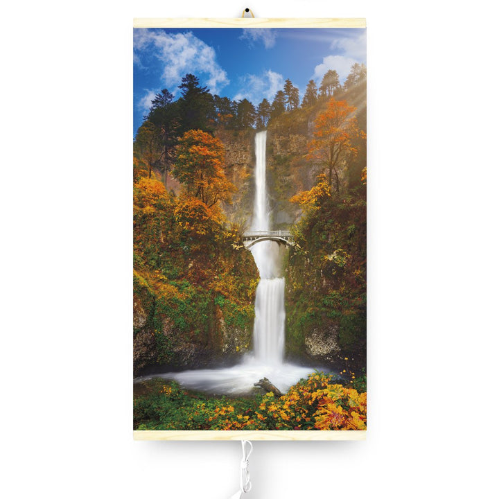 Infrarød radiator - fleksibel varmepanel 430W TRIO mønster 15 vandfald, mål 100x57cm med regulator