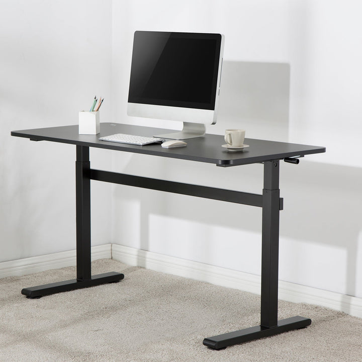 Ergo Office manuelt højdejusterbart skrivebord, maks. 40 kg, maks. højde 117 cm, med bordplade til stående og siddende arbejde, ER-401 B