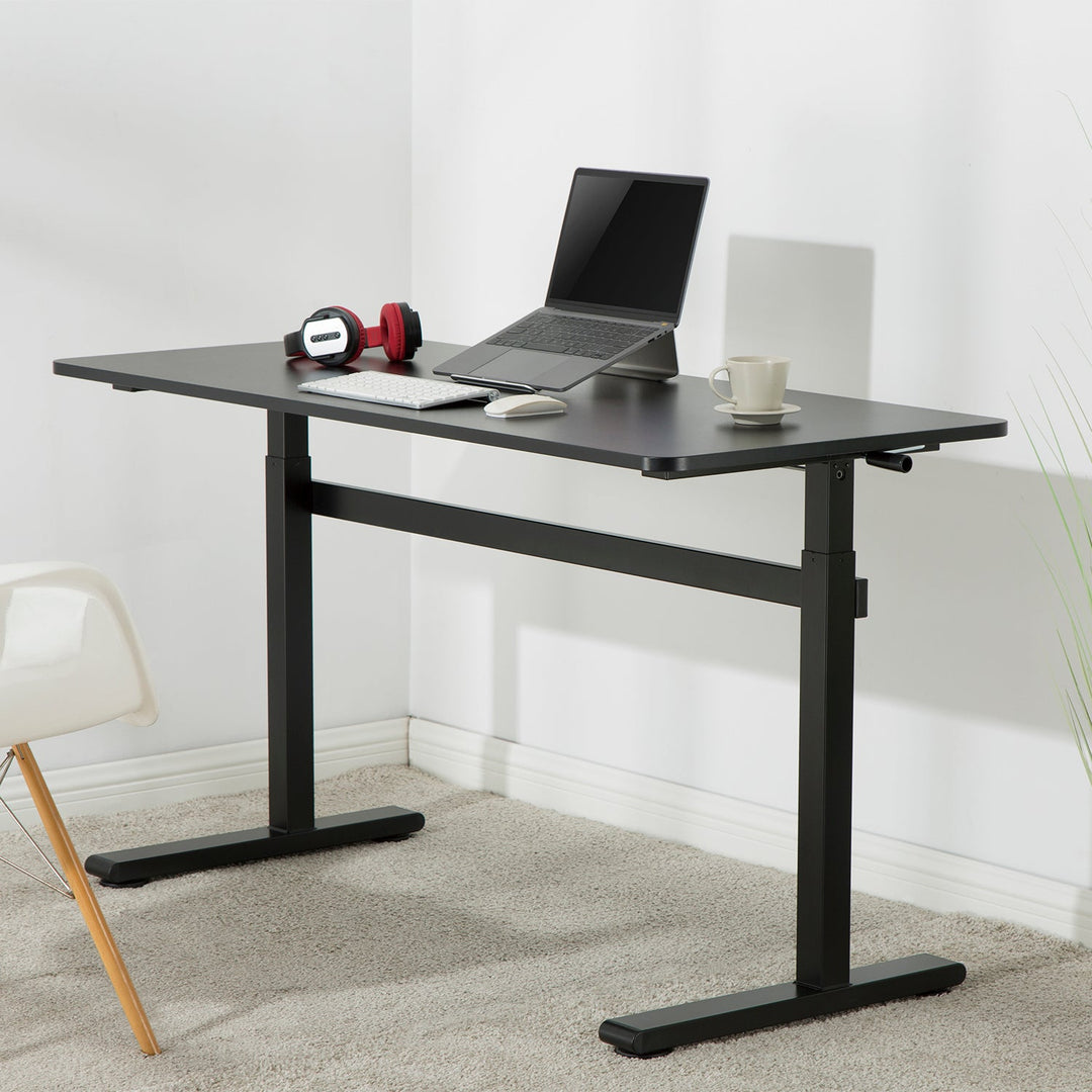 Ergo Office manuelt højdejusterbart skrivebord, maks. 40 kg, maks. højde 117 cm, med bordplade til stående og siddende arbejde, ER-401 B