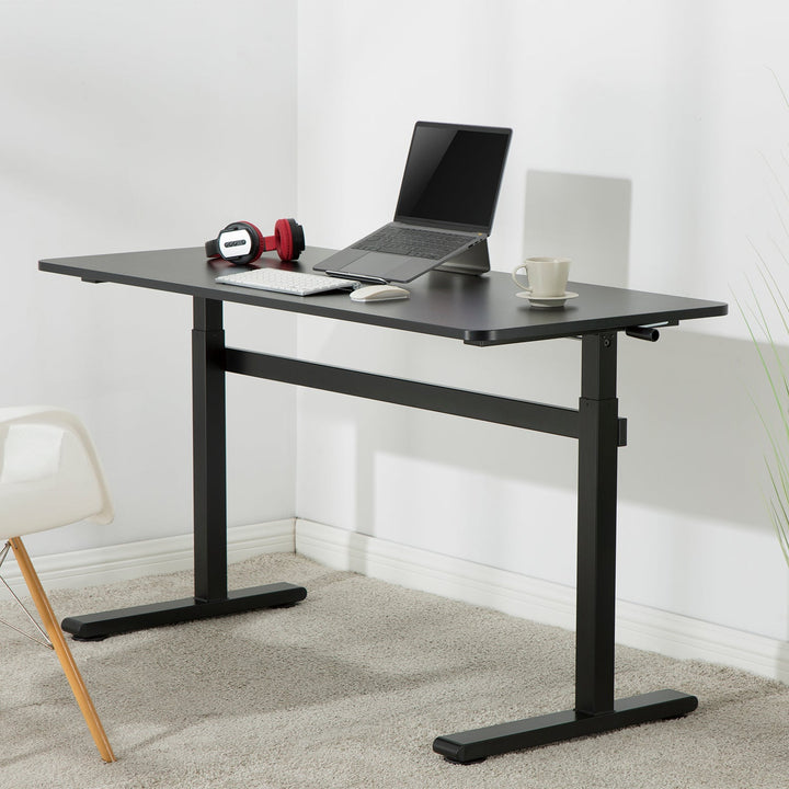Ergo Office manuelt højdejusterbart skrivebord, maks. 40 kg, maks. højde 117 cm, med bordplade til stående og siddende arbejde, ER-401 B