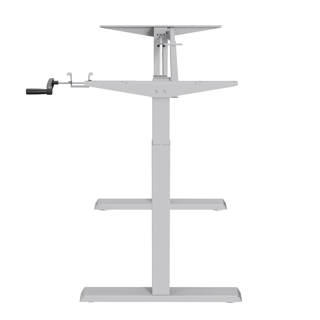 Ergo Office manuelt højdejusterbart skrivebord, maks. 70 kg, maks. højde 130 cm, uden bordplade til stående/siddende arbejde, hvid, ER-402 W