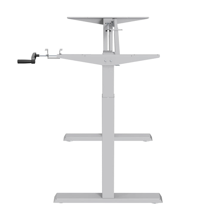 Ergo Office manuelt højdejusterbart skrivebord, maks. 70 kg, maks. højde 130 cm, uden bordplade til stående/siddende arbejde, hvid, ER-402 W