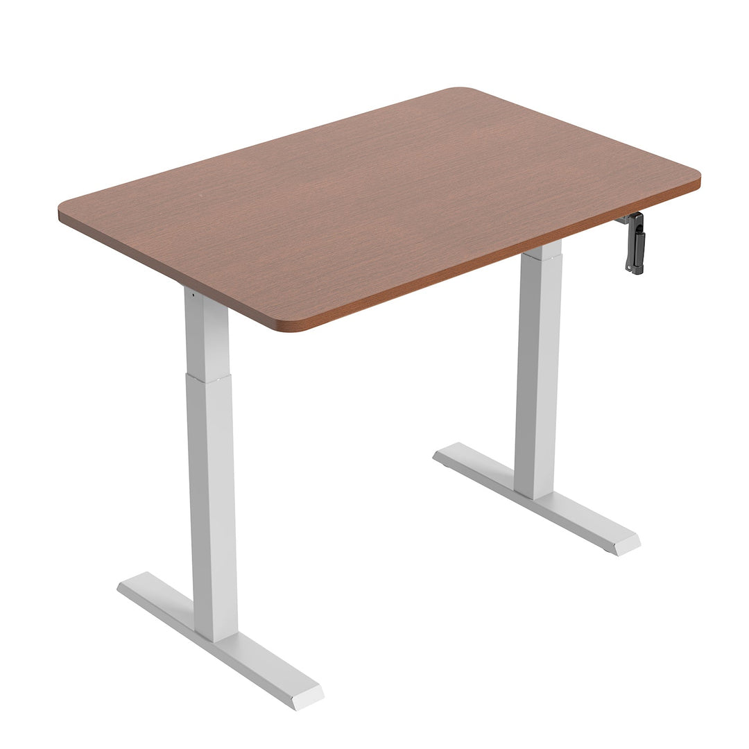 Ergo Office manuelt højdejusterbart skrivebord, maks. 70 kg, maks. højde 130 cm, uden bordplade til stående/siddende arbejde, hvid, ER-402 W