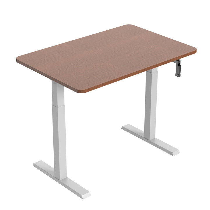 Ergo Office manuelt højdejusterbart skrivebord, maks. 70 kg, maks. højde 130 cm, uden bordplade til stående/siddende arbejde, hvid, ER-402 W