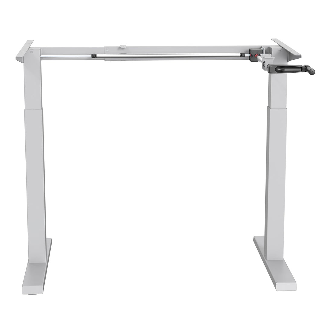Ergo Office manuelt højdejusterbart skrivebord, maks. 70 kg, maks. højde 130 cm, uden bordplade til stående/siddende arbejde, hvid, ER-402 W
