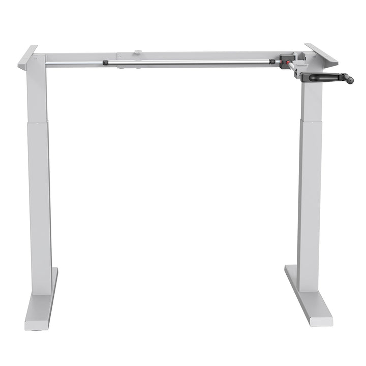 Ergo Office manuelt højdejusterbart skrivebord, maks. 70 kg, maks. højde 130 cm, uden bordplade til stående/siddende arbejde, hvid, ER-402 W