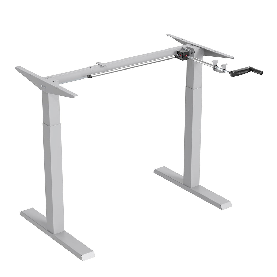 Ergo Office manuelt højdejusterbart skrivebord, maks. 70 kg, maks. højde 130 cm, uden bordplade til stående/siddende arbejde, hvid, ER-402 W