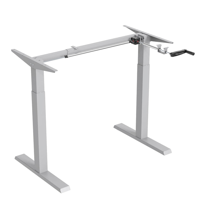 Ergo Office manuelt højdejusterbart skrivebord, maks. 70 kg, maks. højde 130 cm, uden bordplade til stående/siddende arbejde, hvid, ER-402 W