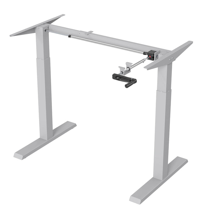Ergo Office manuelt højdejusterbart skrivebord, maks. 70 kg, maks. højde 130 cm, uden bordplade til stående/siddende arbejde, hvid, ER-402 W