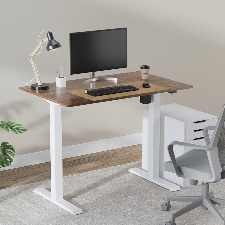 Elektrisk skrivebord med højdejustering Ergo Office, maks. højde 123 cm, maks. 70 kg, uden bordplade til stående og siddende arbejde, hvid, ER-403W
