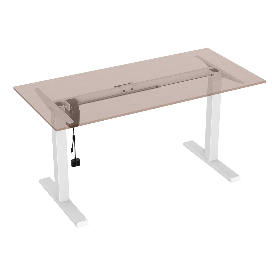 Elektrisk skrivebord med højdejustering Ergo Office, maks. højde 123 cm, maks. 70 kg, uden bordplade til stående og siddende arbejde, hvid, ER-403W