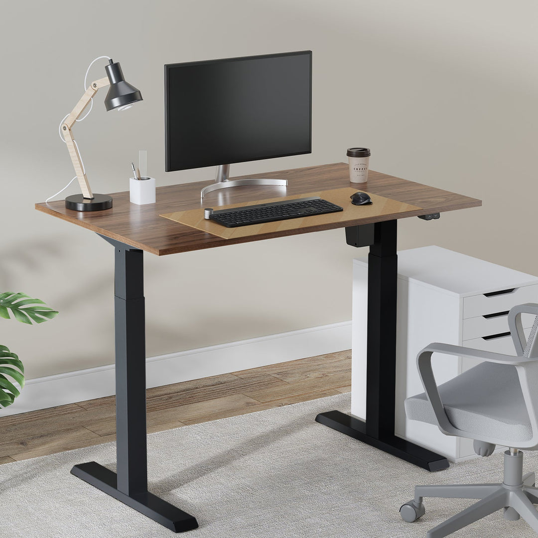 Elektrisk skrivebord med højdejustering Ergo Office, maks. højde 123 cm, maks. 70 kg, uden bordplade til stående og siddende arbejde, sort, ER-403B