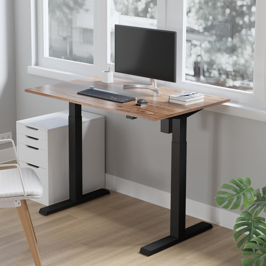 Elektrisk skrivebord med højdejustering Ergo Office, maks. højde 123 cm, maks. 70 kg, uden bordplade til stående og siddende arbejde, sort, ER-403B