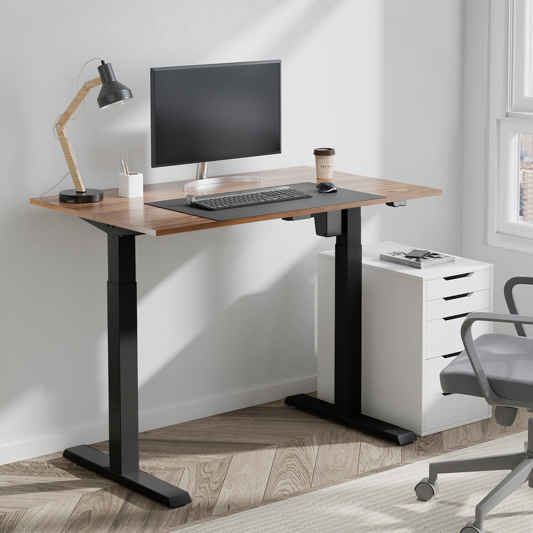 Elektrisk skrivebord med højdejustering Ergo Office, maks. højde 123 cm, maks. 70 kg, uden bordplade til stående og siddende arbejde, sort, ER-403B