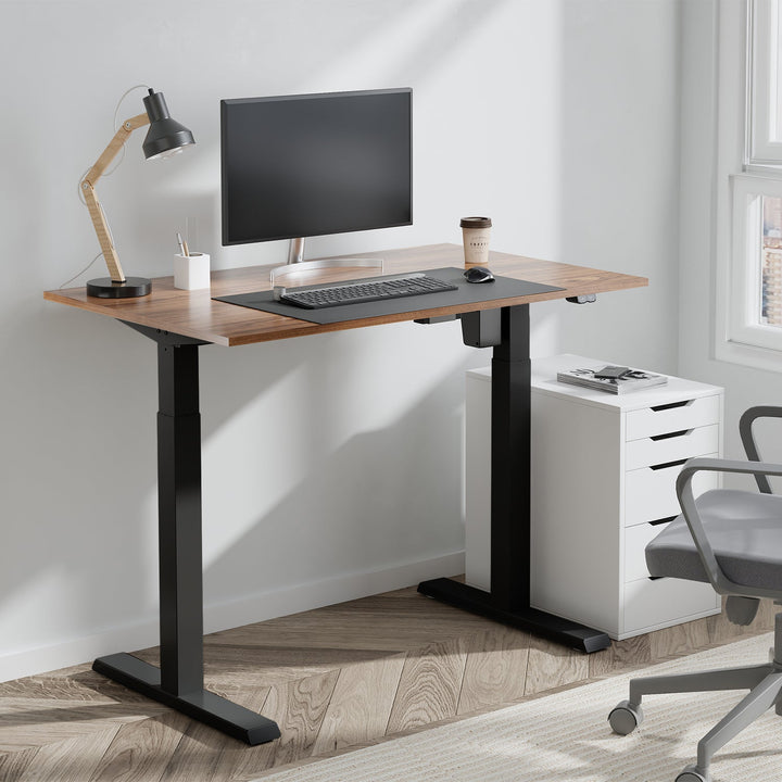 Elektrisk skrivebord med højdejustering Ergo Office, maks. højde 123 cm, maks. 70 kg, uden bordplade til stående og siddende arbejde, sort, ER-403B