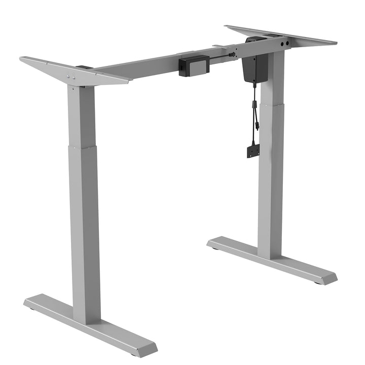 Elektrisk skrivebord med højdejustering Ergo Office, maks. højde 123 cm, maks. 70 kg, uden bordplade til stående og siddende arbejde, grå, ER-403G