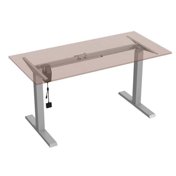 Elektrisk skrivebord med højdejustering Ergo Office, maks. højde 123 cm, maks. 70 kg, uden bordplade til stående og siddende arbejde, grå, ER-403G