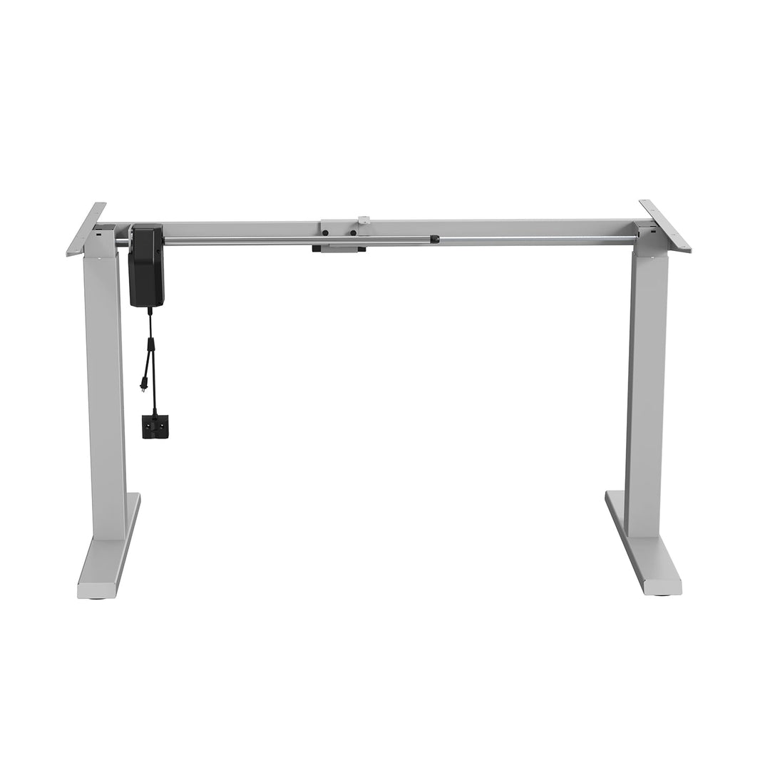 Elektrisk skrivebord med højdejustering Ergo Office, maks. højde 123 cm, maks. 70 kg, uden bordplade til stående og siddende arbejde, grå, ER-403G
