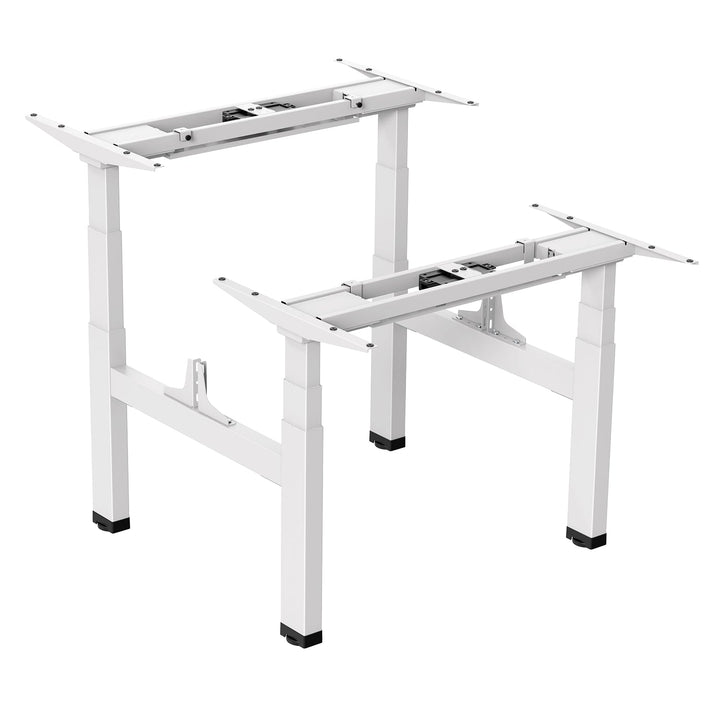 Elektrisk dobbelt skrivebord med højdejustering Ergo Office, maks. højde 128 cm, maks. 125 kg x2, uden bordplade til stående og siddende arbejde (2 dele), hvid, ER-404W