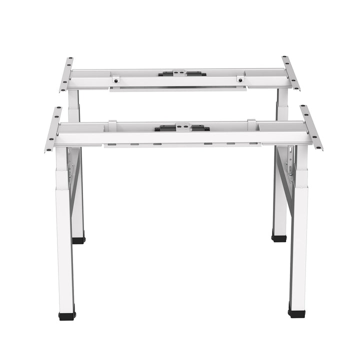 Elektrisk dobbelt skrivebord med højdejustering Ergo Office, maks. højde 128 cm, maks. 125 kg x2, uden bordplade til stående og siddende arbejde (2 dele), hvid, ER-404W