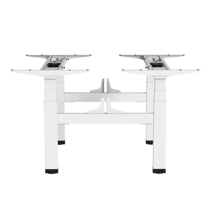 Elektrisk dobbelt skrivebord med højdejustering Ergo Office, maks. højde 128 cm, maks. 125 kg x2, uden bordplade til stående og siddende arbejde (2 dele), hvid, ER-404W