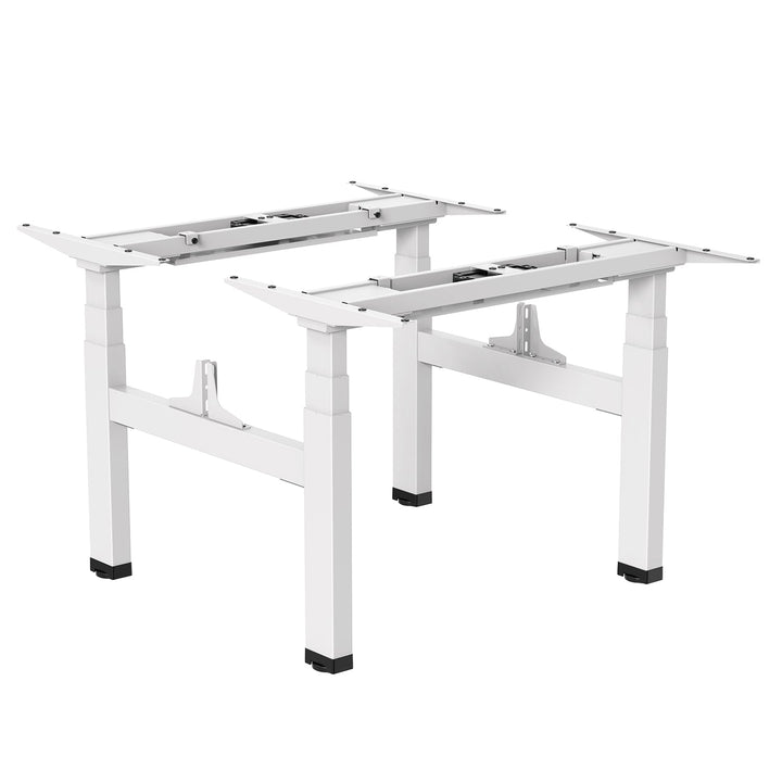 Elektrisk dobbelt skrivebord med højdejustering Ergo Office, maks. højde 128 cm, maks. 125 kg x2, uden bordplade til stående og siddende arbejde (2 dele), hvid, ER-404W