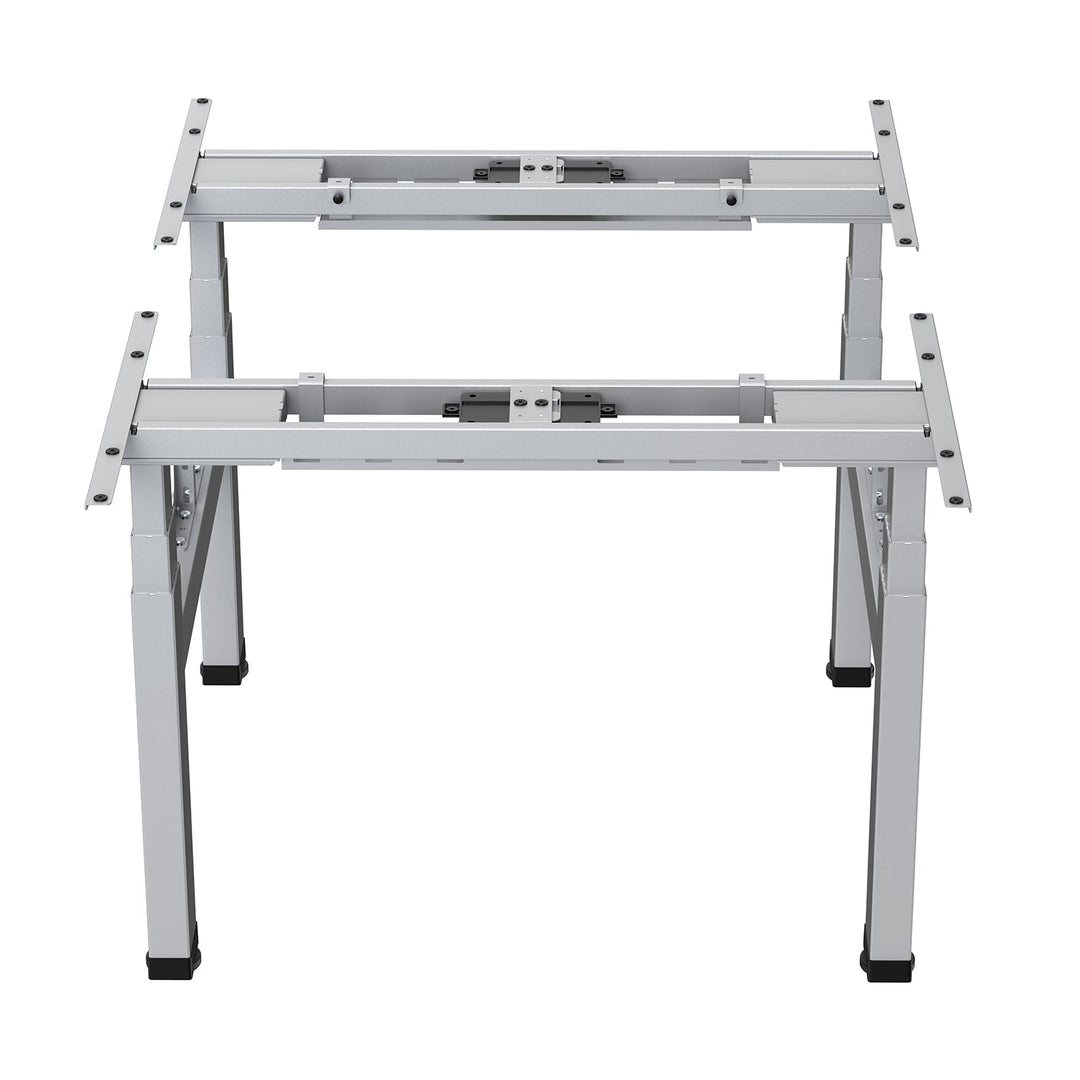 Elektrisk dobbelt skrivebord med højdejustering Ergo Office, maks. højde 128 cm, maks. 125 kg x2, uden bordplade til stående og siddende arbejde (2 dele), grå, ER-404G