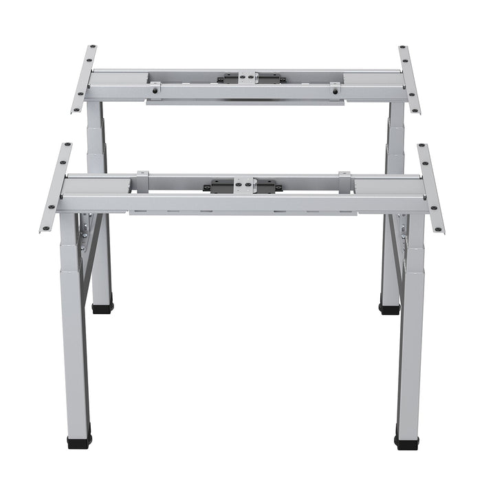 Elektrisk dobbelt skrivebord med højdejustering Ergo Office, maks. højde 128 cm, maks. 125 kg x2, uden bordplade til stående og siddende arbejde (2 dele), grå, ER-404G