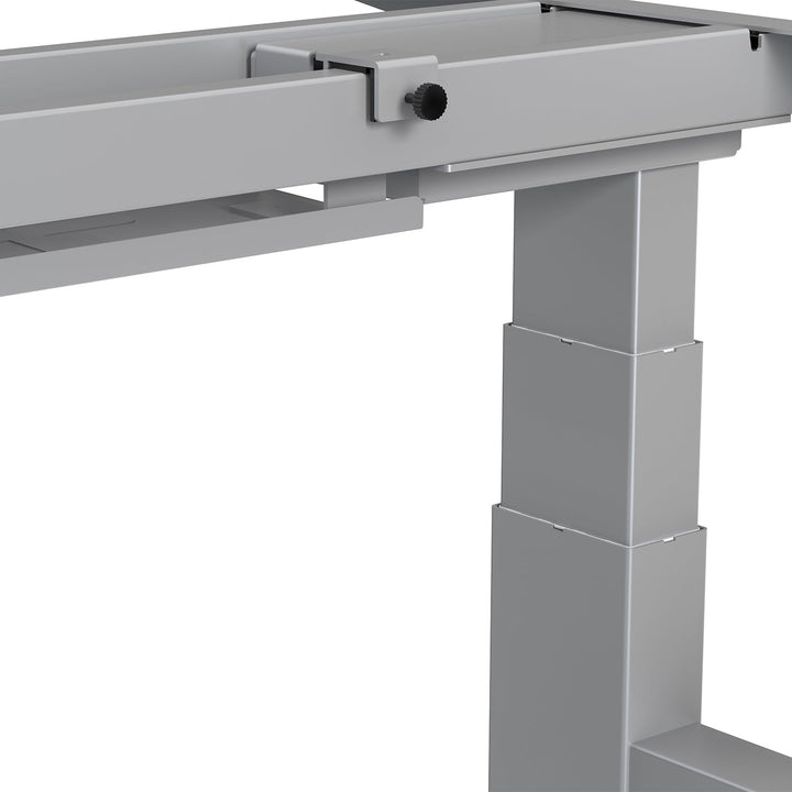 Elektrisk dobbelt skrivebord med højdejustering Ergo Office, maks. højde 128 cm, maks. 125 kg x2, uden bordplade til stående og siddende arbejde (2 dele), grå, ER-404G