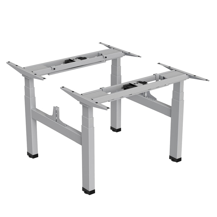 Elektrisk dobbelt skrivebord med højdejustering Ergo Office, maks. højde 128 cm, maks. 125 kg x2, uden bordplade til stående og siddende arbejde (2 dele), grå, ER-404G