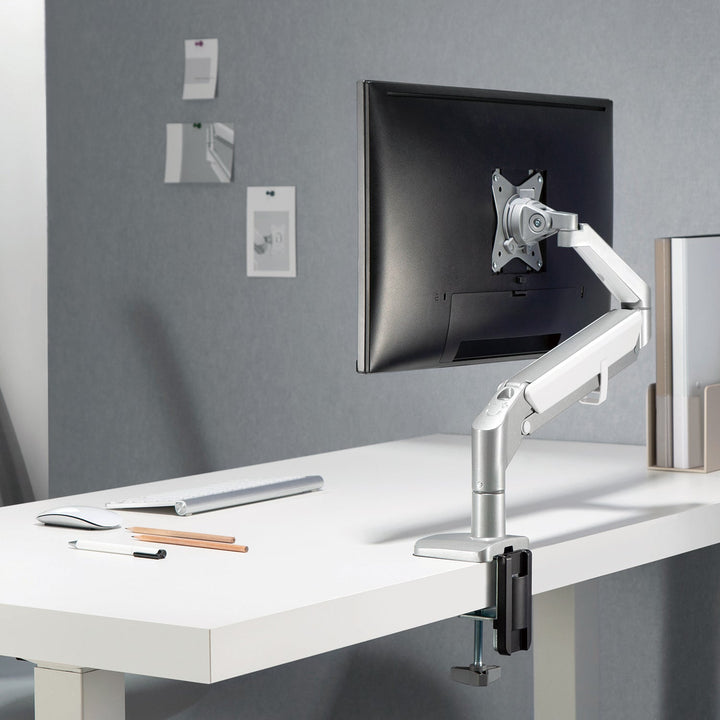 Ergo Office skrivebordsbeslag til skærm, grå, med fjeder, 17"-32", 9 kg, ER-405G