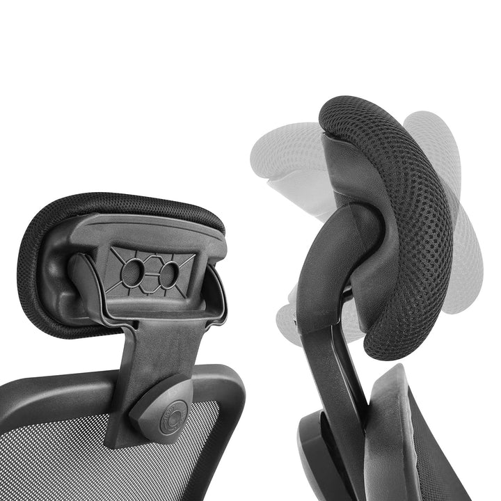 Ergonomisk kontorstol med høj ryglæn, justerbar nakkestøtte, maks. 150 kg Ergo Office ER-413