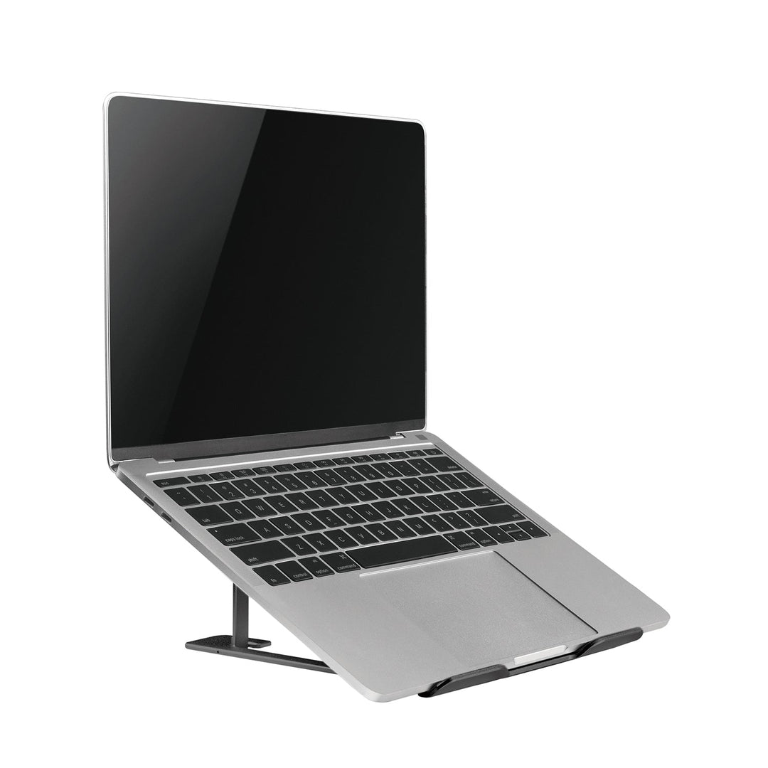 Ergo Office ultratyndt foldbart laptopstativ i aluminium, sort, passer til bærbare computere på 11-15", ER-416 B