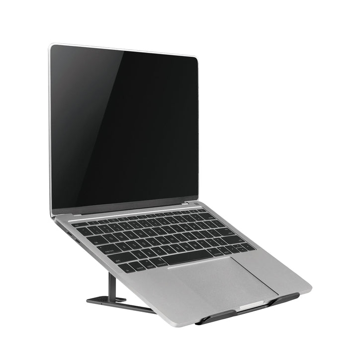 Ergo Office ultratyndt foldbart laptopstativ i aluminium, sort, passer til bærbare computere på 11-15", ER-416 B