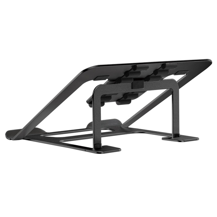 Ergo Office ultratyndt foldbart laptopstativ i aluminium, sort, passer til bærbare computere på 11-15", ER-416 B