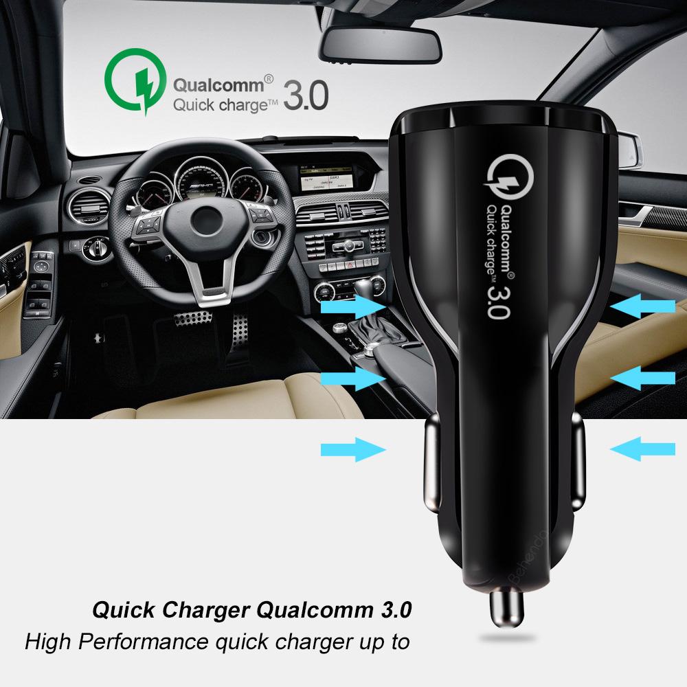 QC 3.0 Maclean Energy MCE478 B biloplader – sort Qualcomm Quick Charge QC 3.0 – 5V/3A, 9V/1,8A, 12V/1,6A og 5V/3,1A-stik