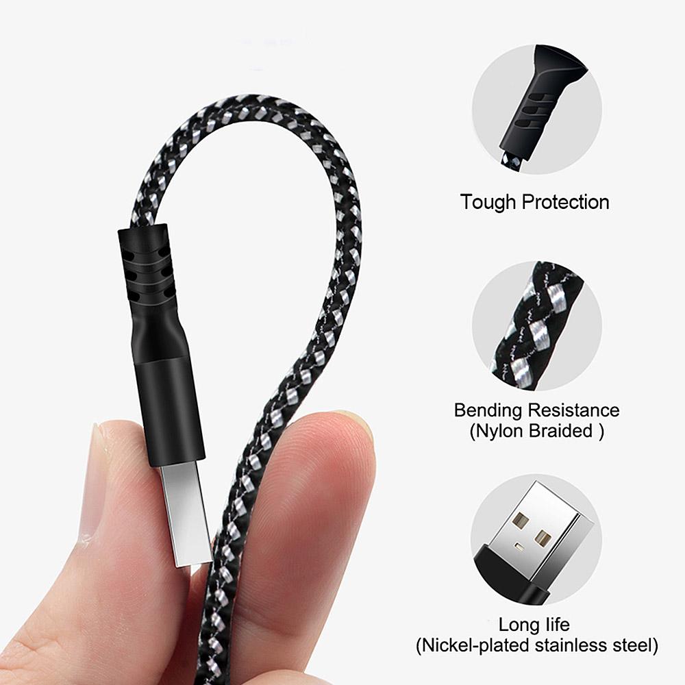 USB C-kabel med understøttelse af Fast Charge 2,4 A Maclean Energy MCE471 sort, længde 1 m, 5 V/2,4 A – dataoverførsel