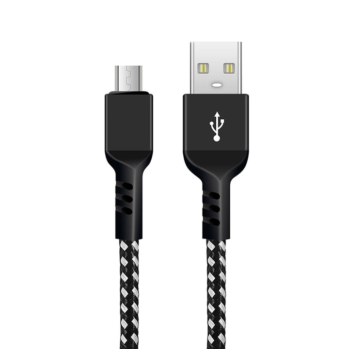MicroUSB-kabel med understøttelse af Fast Charge 2,4 A Maclean Energy MCE473 sort, længde 1 m, 5 V/2,4 A – dataoverførsel