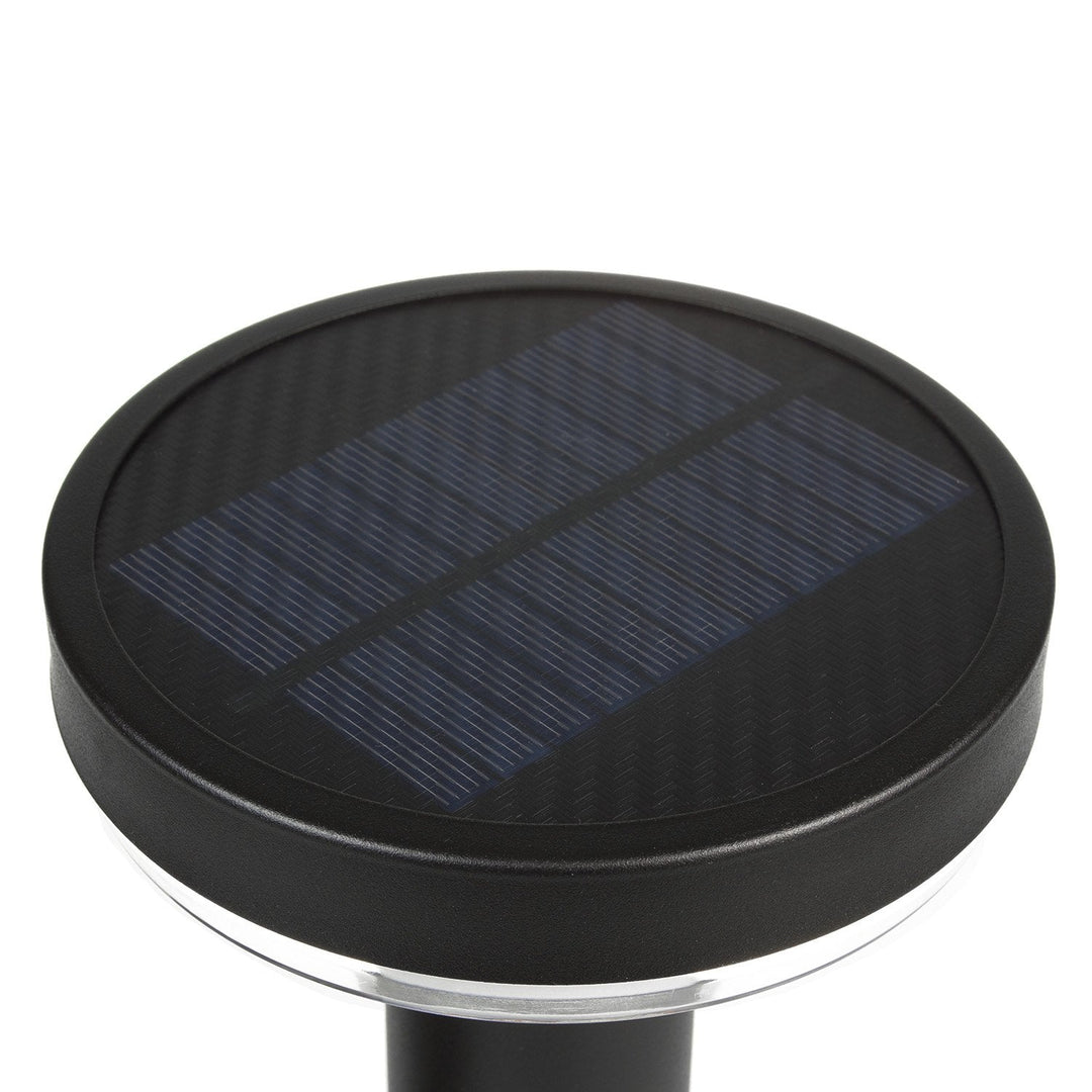 Solar LED-lampe med Maclean-sensor, sort, IP44, 3 lysindstillinger, Li-ion-batteri 18650 3,7 V 1200 mAh, indstik, MCE465 B