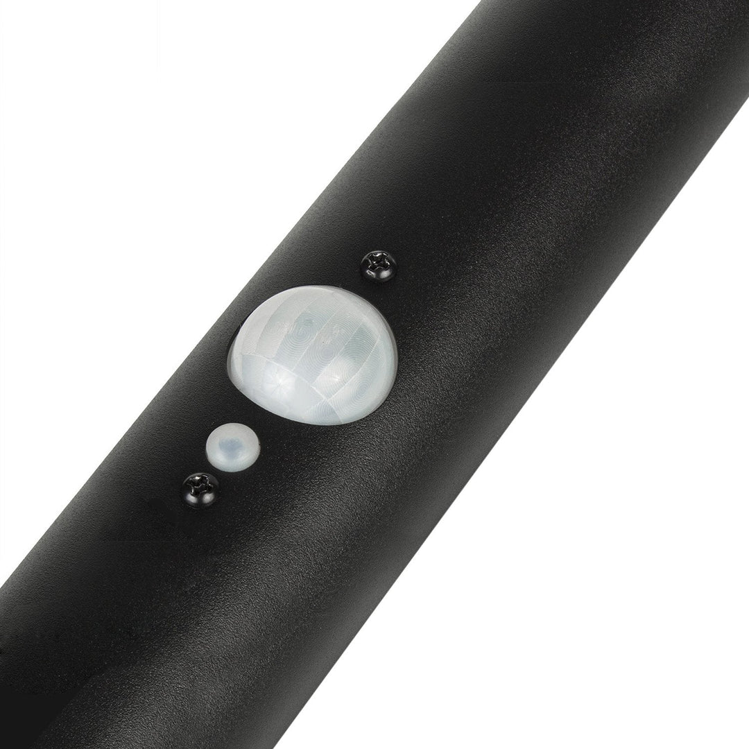 Solar LED-lampe med Maclean-sensor, sort, IP44, 3 lysindstillinger, Li-ion-batteri 18650 3,7 V 1200 mAh, indstik, MCE465 B
