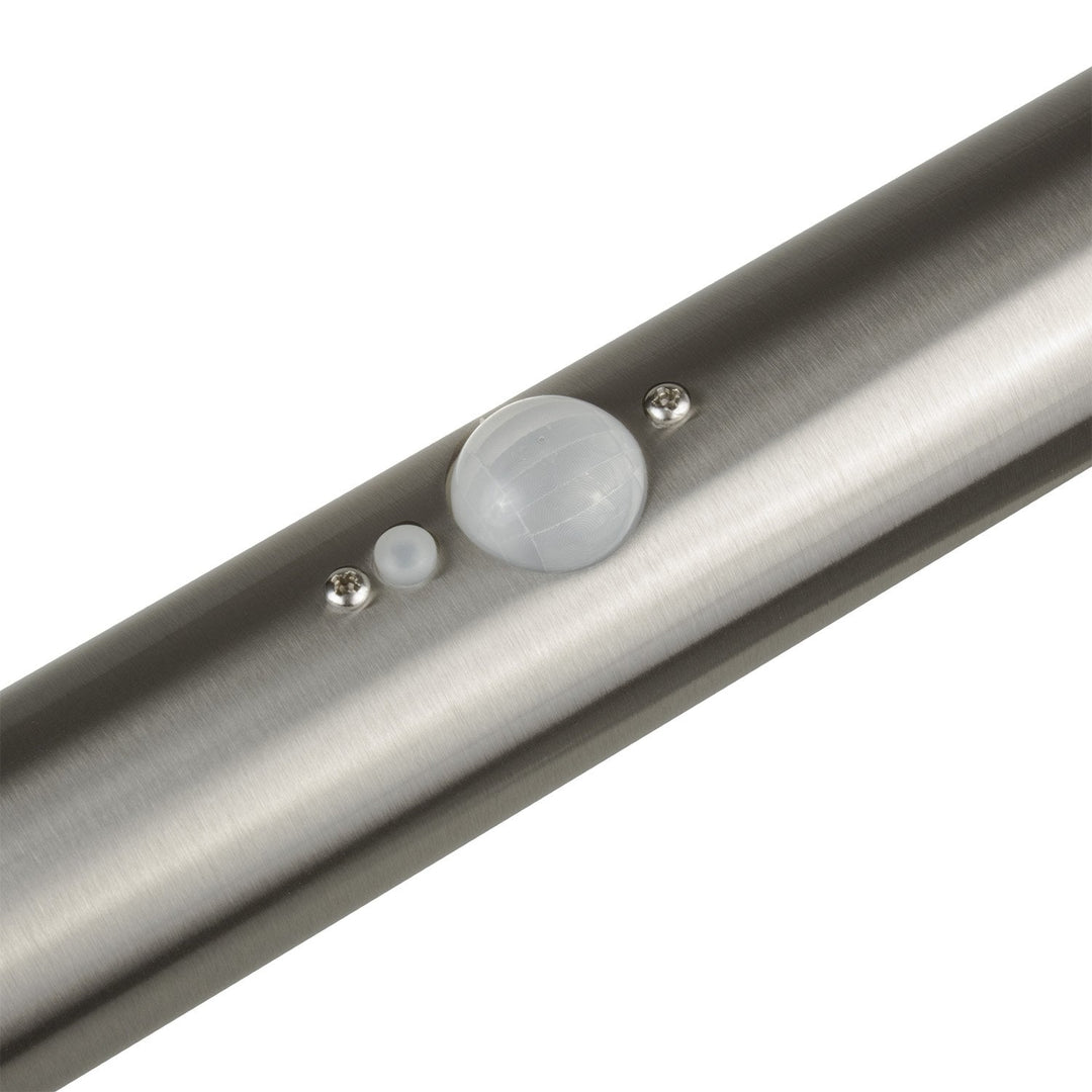 Solar LED-lampe med sensor Maclean, mat krom, IP44, 3 lysindstillinger, Li-ion-batteri 18650 3,7 V 1200 mAh, indstik, MCE465 C/M