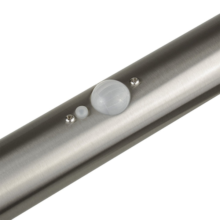 Solar LED-lampe med sensor Maclean, mat krom, IP44, 3 lysindstillinger, Li-ion-batteri 18650 3,7 V 1200 mAh, indstik, MCE465 C/M