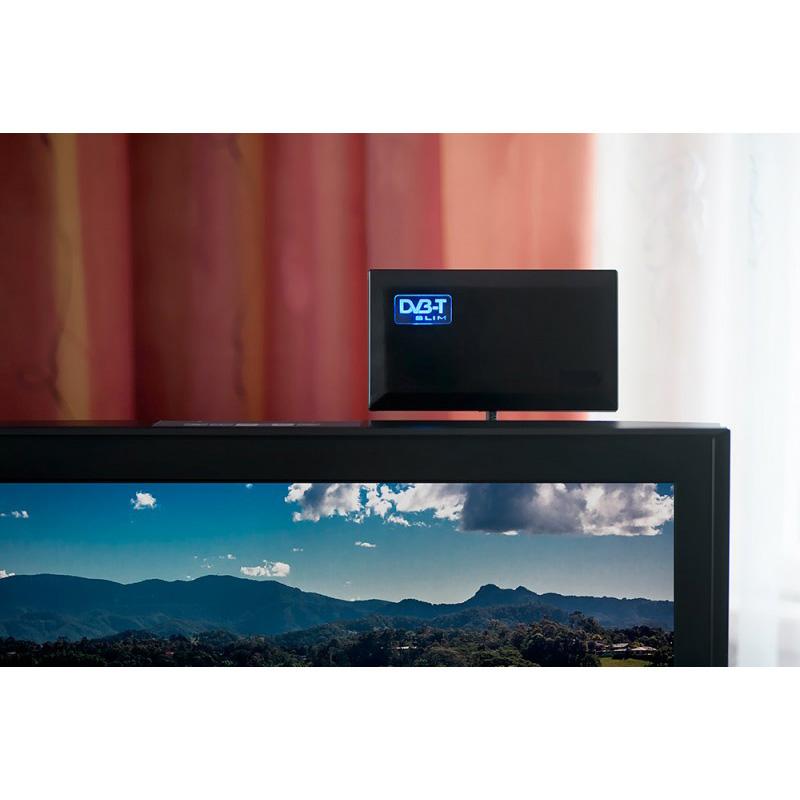 Aktiv indendørs antenne DVB-T/T2 H.265 HEVC Maclean Slim MCTV-948