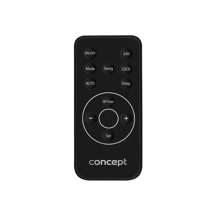 Concept QH4001 sort keramisk vægvarmer plus fjernbetjening