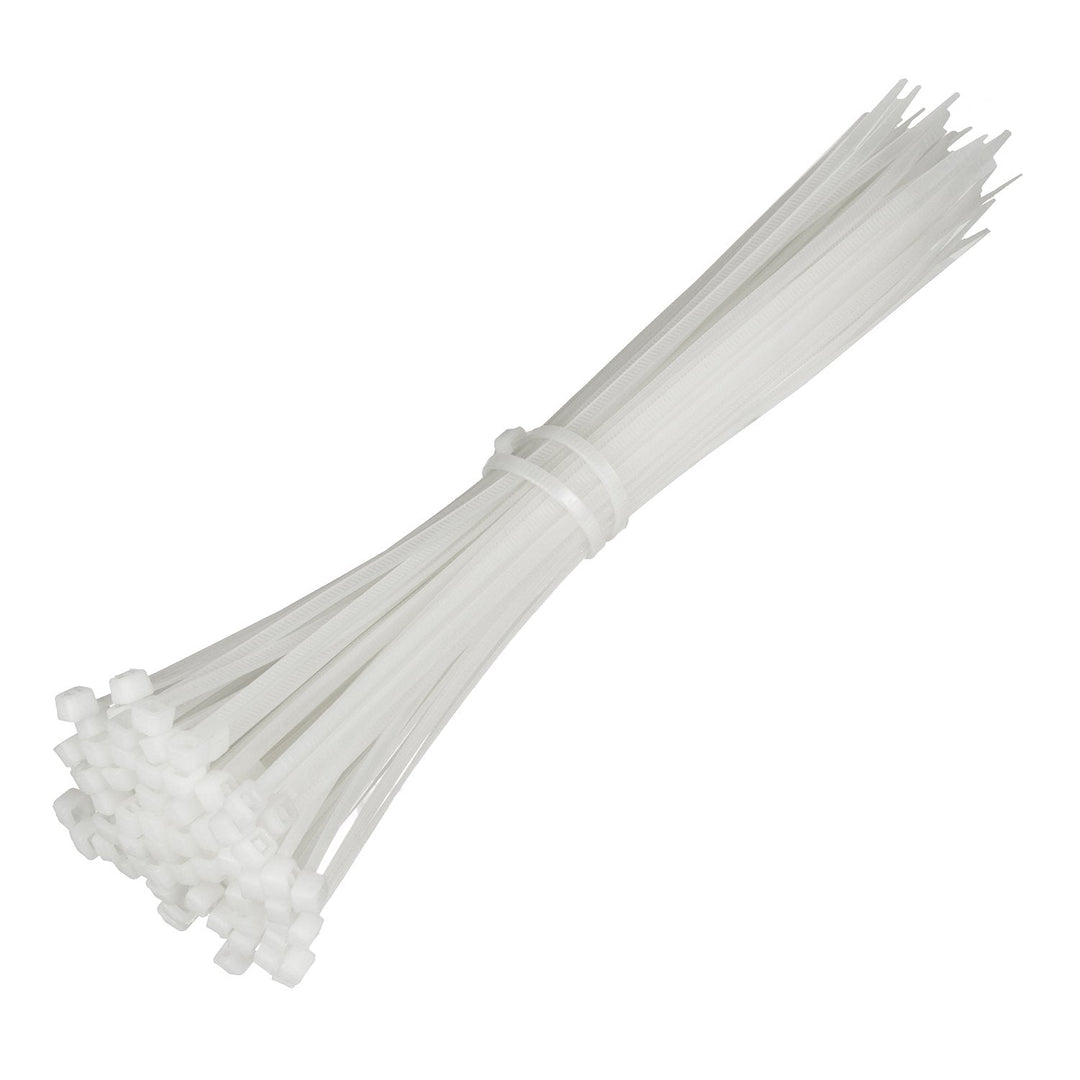 Kabelbindere (100 stk.) Maclean MCTV-463 W - hvide, 3,6 x 250 mm, UV-bestandige, brugstemperatur - 40 +85 °C.