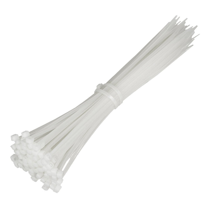Kabelbindere (100 stk.) Maclean MCTV-463 W - hvide, 3,6 x 250 mm, UV-bestandige, brugstemperatur - 40 +85 °C.